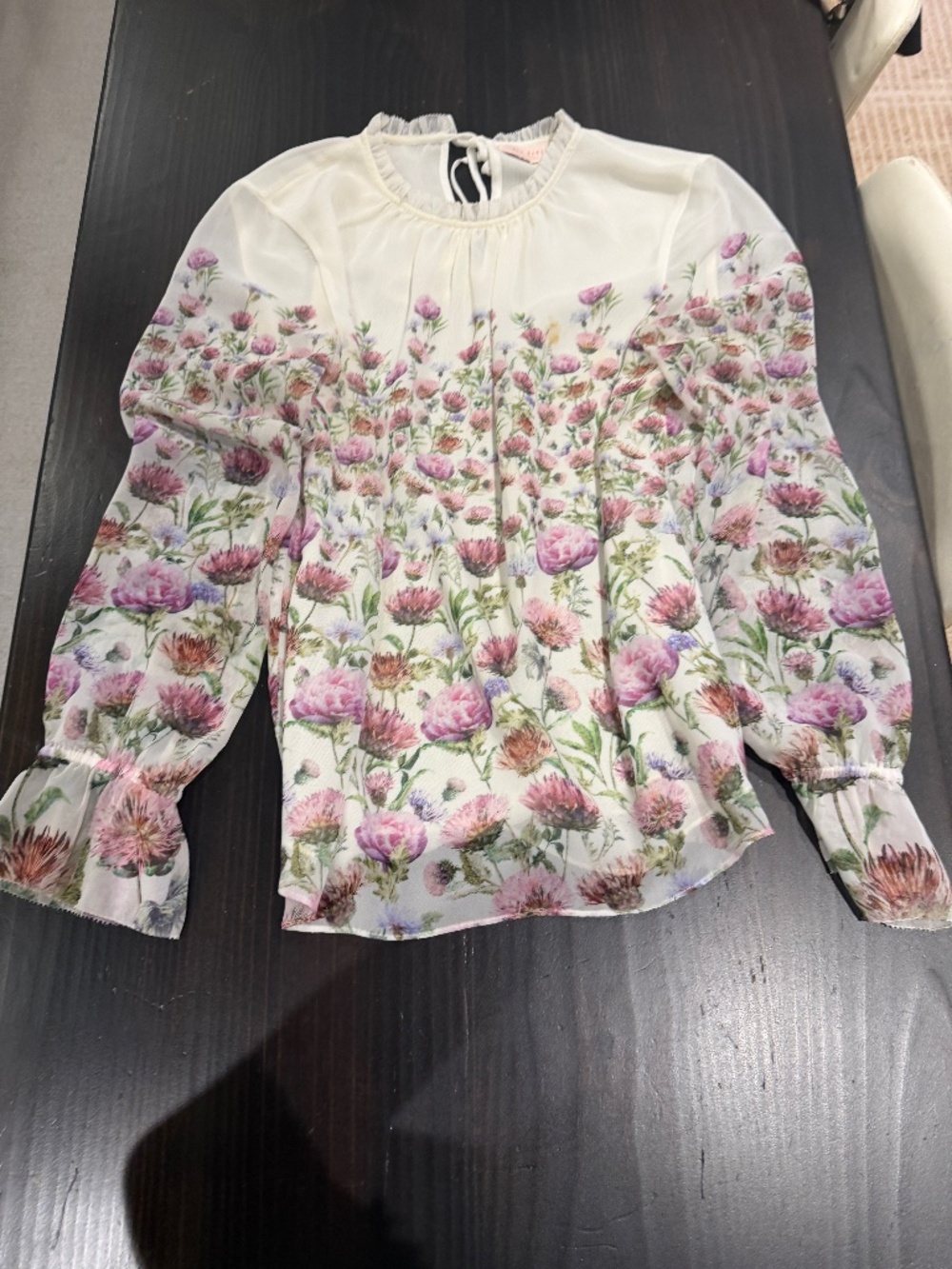 Ted Bake Women's floral blouse size 4/ size 10 us